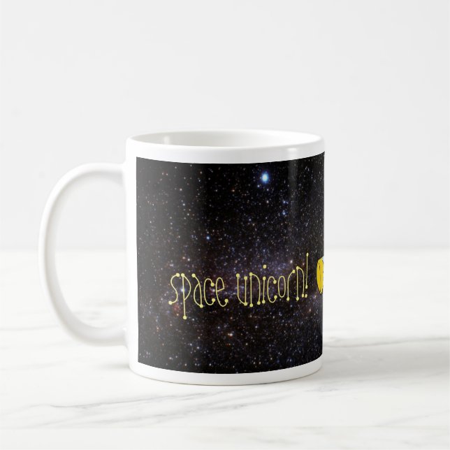 ¡Unicornio del espacio! taza (Izquierda)