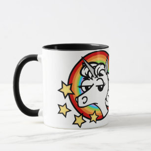 UNICORNIO DIVERTIDO CON LA TAZA GRÁFICA DEL