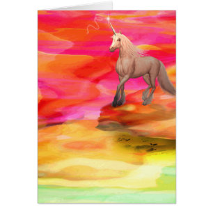 Unicornio en desierto pintado
