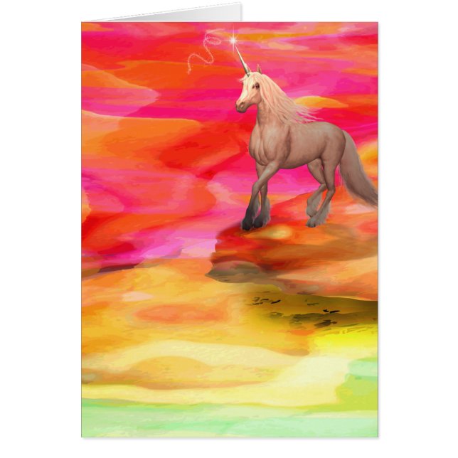 Unicornio en desierto pintado (Frente)