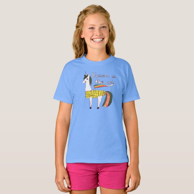 Unicornio en la camiseta de la mazorca (Anverso completo)