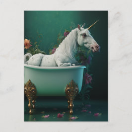 Unicornio en la tarjeta postal de la Tuba