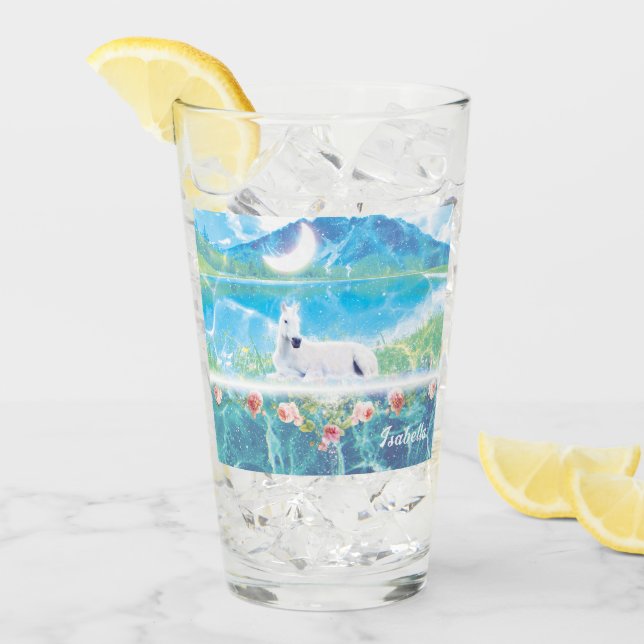 Unicornio en un mundo de ensueño paradisíaco perso (Anverso (hielo))