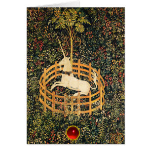 UNICORNIO FANTASÍA GÓTICA NAVIDEÑA FLORAL VERDE