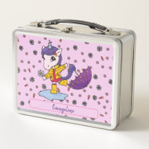 Unicornio floral rosa simple y cutáneo personaliza
