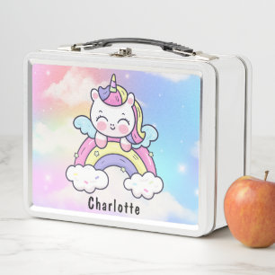 Unicornio Gato Kawaii Rosa Holográfico Arcoíris