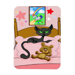 Unicornio, gato y el imán del oso de Teddy