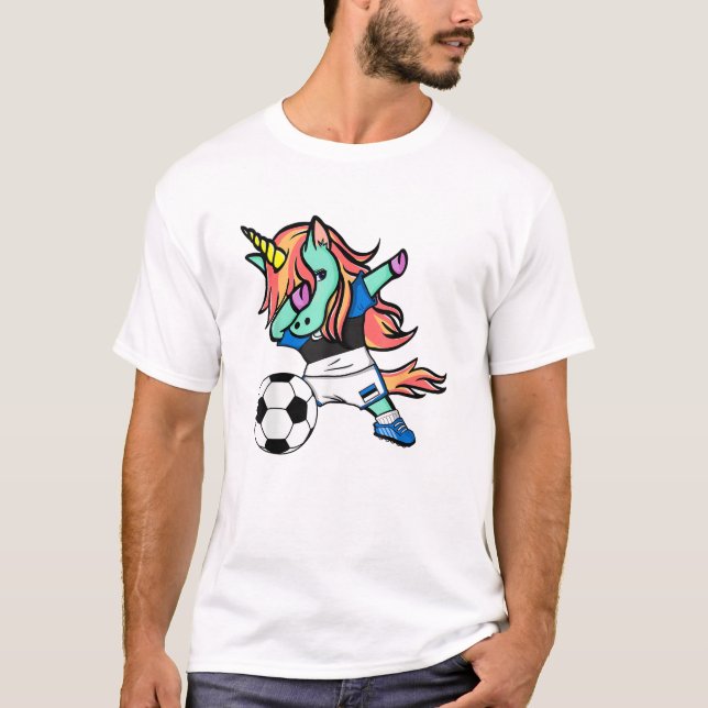 Unicornio haciendo dab Estonia Jersey de fútbol Ca (Anverso)
