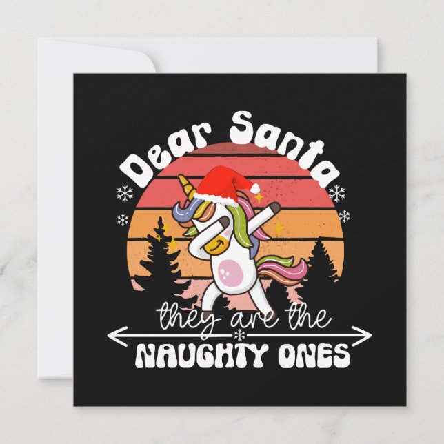 Unicornio Haciendo Dab Funny Navidad (Anverso)