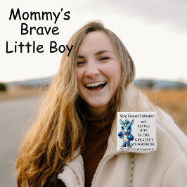 Unicornio, hijo, niño, botón de guerrero de MS