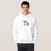 unicornio holográfico mens sudadera capucha