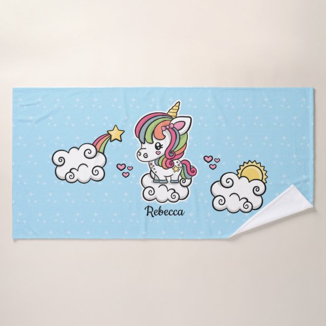 Unicornio lindo (Toalla de baño)
