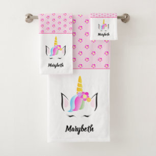 Unicornio mágico chiquito rosa personalizado