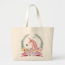 Unicornio mágico con bolsa de biblioteca de Person