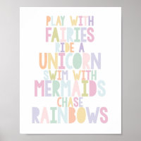 UNICORNIO MÁGICO, HADAS, SIRENAS, IMPRESIÓN DE ARC
