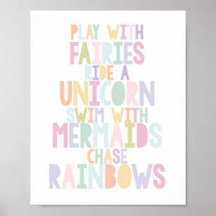 UNICORNIO MÁGICO, HADAS, SIRENAS, IMPRESIÓN DE ARC