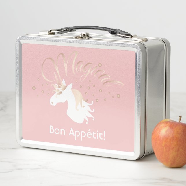 Unicornio Mágico Rosa Moderno Personalizado para N (In situ)