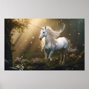 Unicornio místico en un bosque encantado — Arte fa