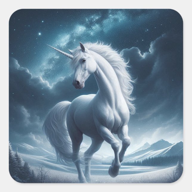 Unicornio mítico en Pegatinas de medianoche (Anverso)