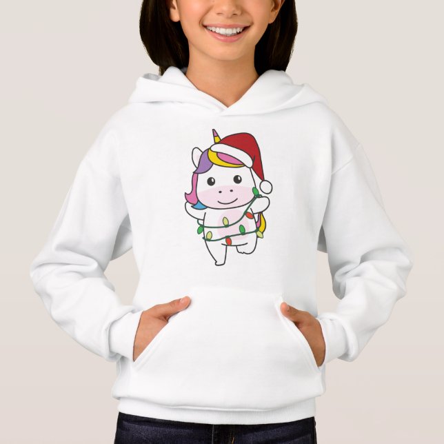 Unicornio Navidades de animales de invierno festej (Anverso)