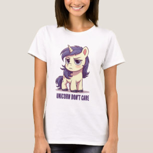 Unicornio no le importa la camiseta