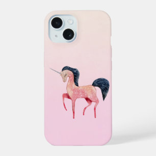Unicornio nórdico rosa con crin negra