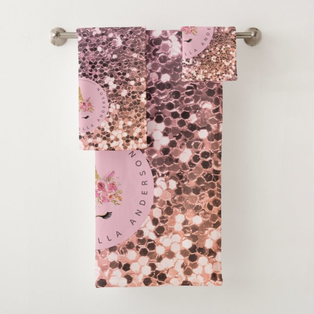 Unicornio Purpurina Ombre personalizado (In situ)