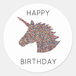 Unicornio rompe Pegatinas de Fiestas de cumpleaños