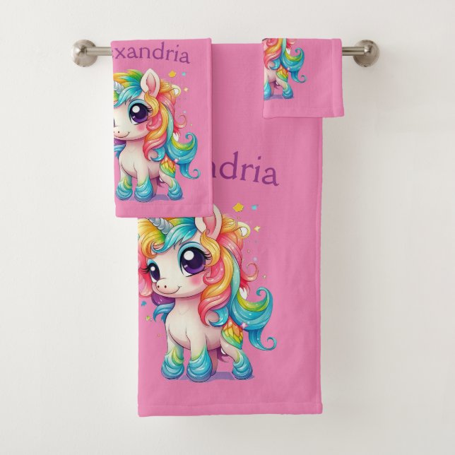 Unicornio Rosa Personalizado Encantador (In situ)