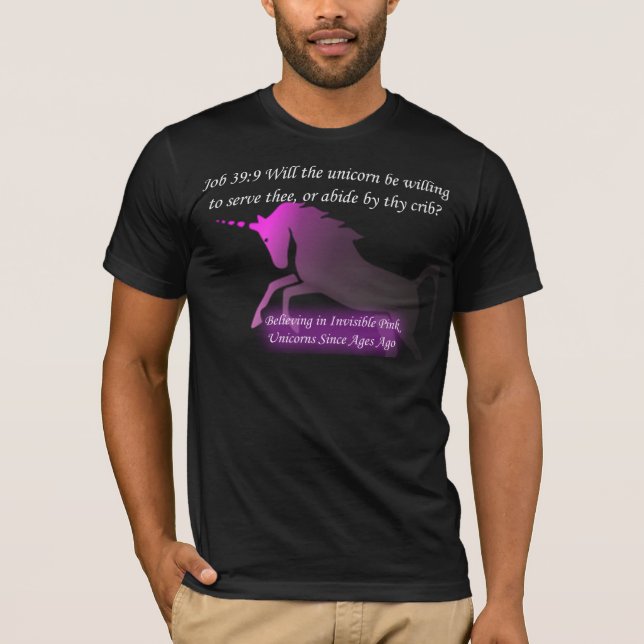 Unicornio rosado invisible de la camiseta (Anverso)