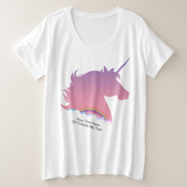 Unicornio rosado púrpura y arco iris de Ombre del