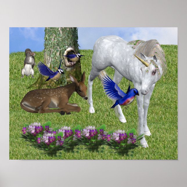 Unicornio Y Amigos Fantasy Horario Arte (Frente)