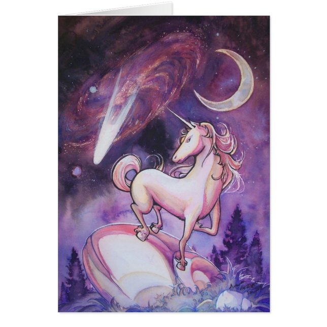 Unicornio y cielo nocturno (Frente)