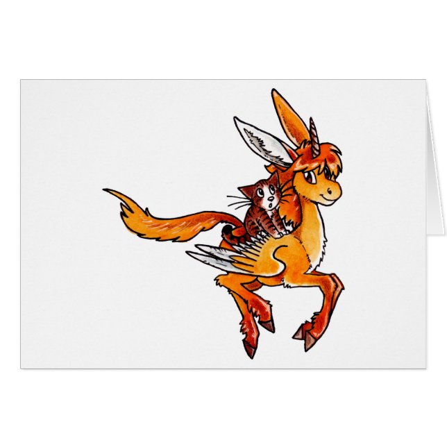 Unicornio y gato (Anverso (Horizontal))