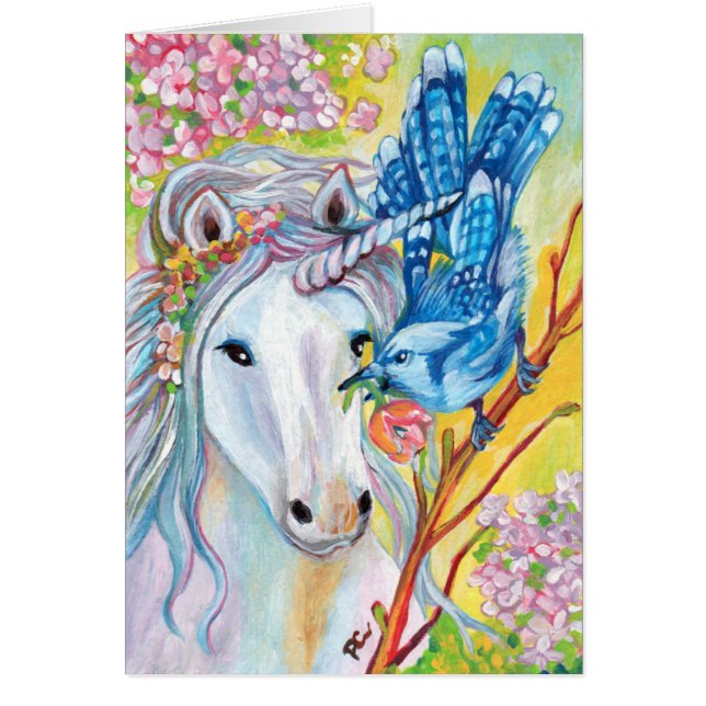 Unicornio y Jay de la primavera (Frente)