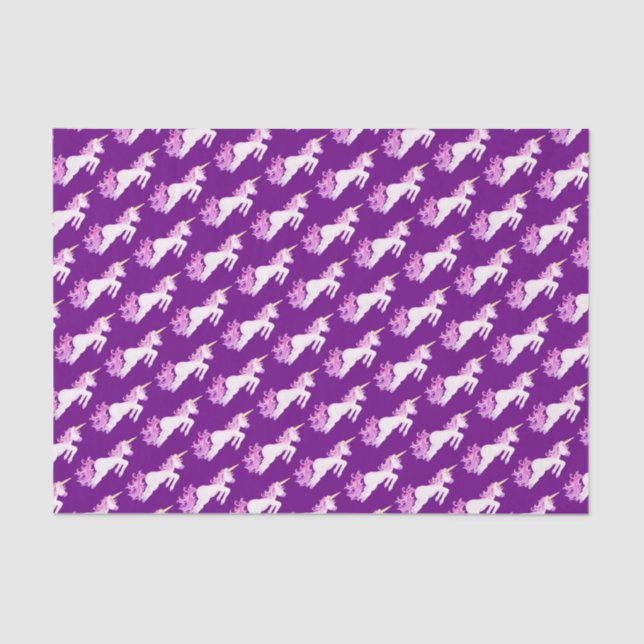 Unicornios acuarela arte papel tisular (Anverso)