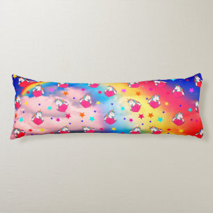Unicornios Arcoiris En La Almohada Del Cuerpo De L