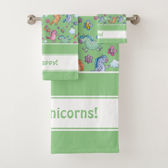 Unicornios caprichosos y flores de Bonito brillant (In situ)