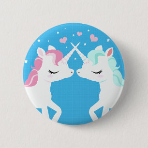 Unicornios en botón del amor