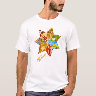 Unidad en camiseta del arte de la diversidad