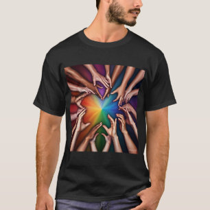 Unidad en la camiseta de los hombres de la diversi