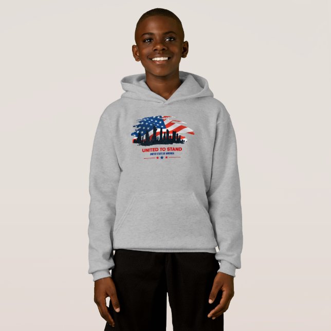 Unidos en pie | Niños Pullover Hoodie (Anverso completo)