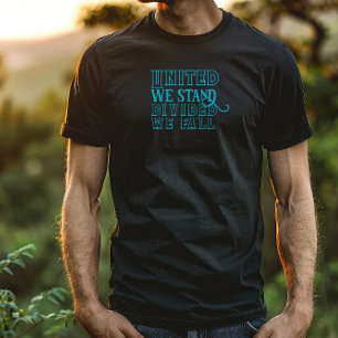 Unidos nos mantenemos turquesa diciendo camiseta