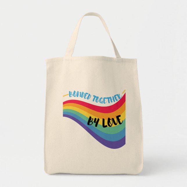 Unidos por bolsas de compras de totes de amor (Frente)
