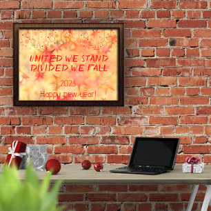 Unidos somos felices posters de año nuevo