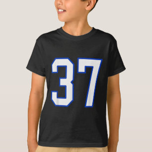 Unifo Jugador De Jersey Del Número 37 De Azul Blan