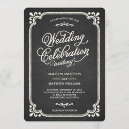 Unión de calkboard | Invitación a la boda