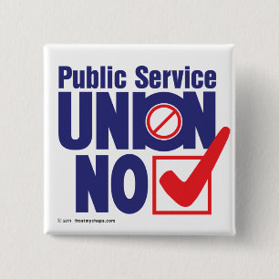 ¡Unión del servicio público NO! - Botón