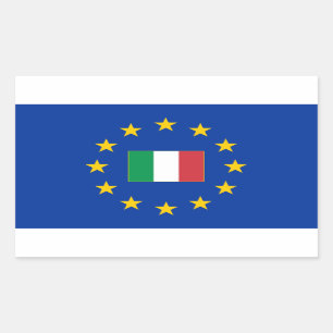 Unión Europea Italia Rectangle Pegatina