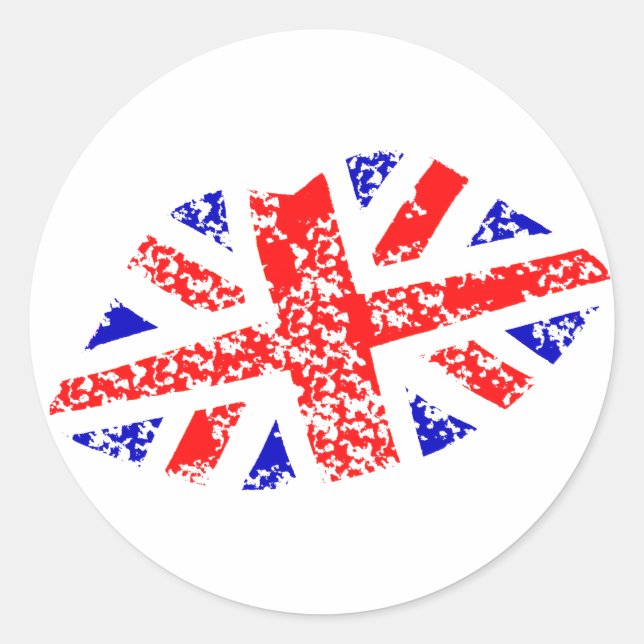 ¡Union Jack British Kiss esto! Pegatinas (Anverso)